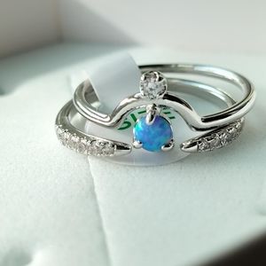 Ring Bomb Party Azure Blue Fire Opal